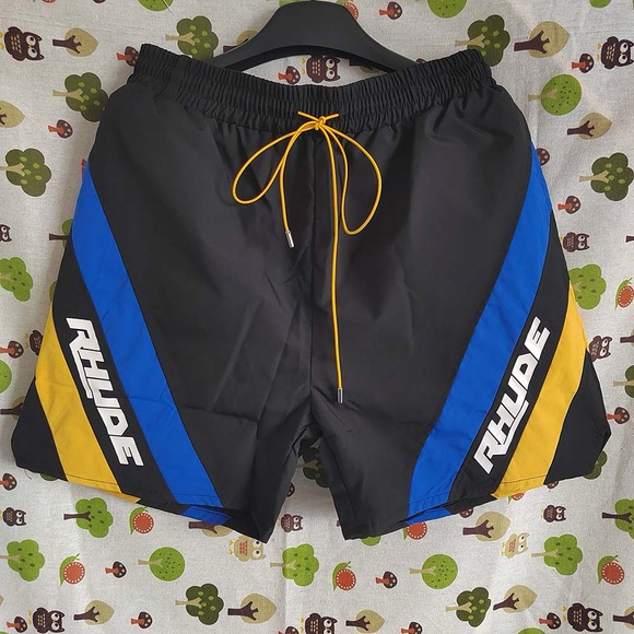 Rhude Hydro Logo-Print Shorts Black